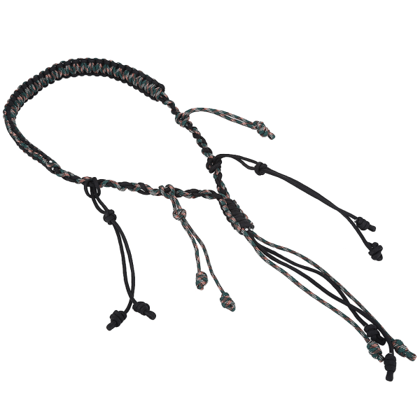 Bärbar Nylon Duck Goose Call Lanyard Braid Paracord för utomhusjakt (svart+CP kamouflage)