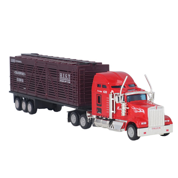1:65 Pull Back Lastbilar Realistisk Utsökt interaktiv legering Pull Back Transportbilar Modellleksak för barn 2