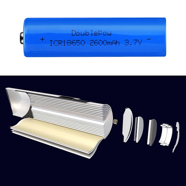 18650 1500 mah Apex-batteri Explosionssäkert läckagesäkert Laddbar för ficklampa Radio Hushållsbatteri