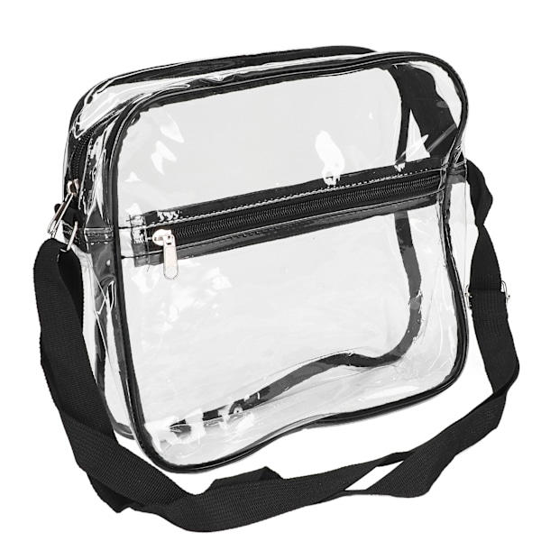 Läpinäkyvä Messenger-olkalaukku Selkeä Tote-laukku Lompakko vetoketjullinen ulkoilmatavaroiden kuljetukseen