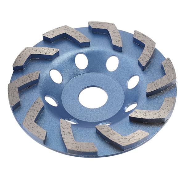 Blå 125 mm diamantslibeskive til beton og cement