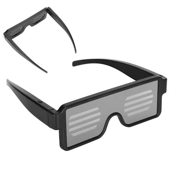 Glowing Glasses Bar Concert Shutter Pattern Lighting Accessories LED Glasses USB Charging