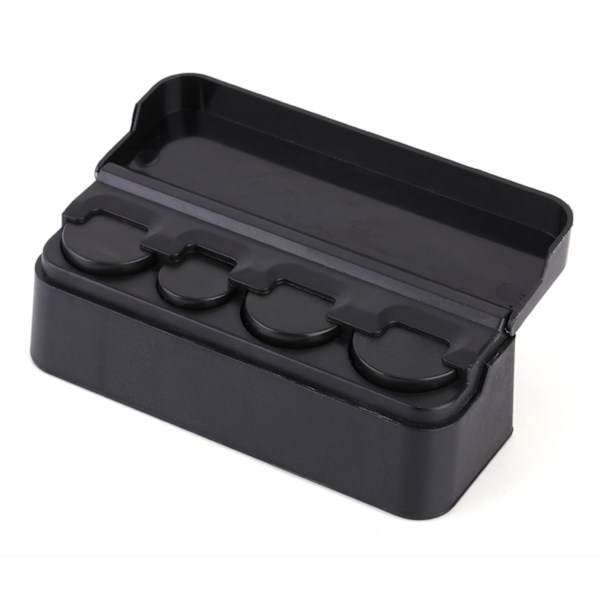 Bil Bärbar Plast Mynt Hållare Förvaringslåda Case Container Mynt Organizer Förvaringsväska