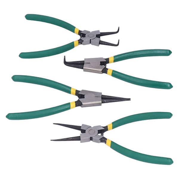 4st Circlip Tångset Halkfri Design Bekvämt Grepp 4 Olika Tänger Hög Hårdhet Långa Spetstänger Set