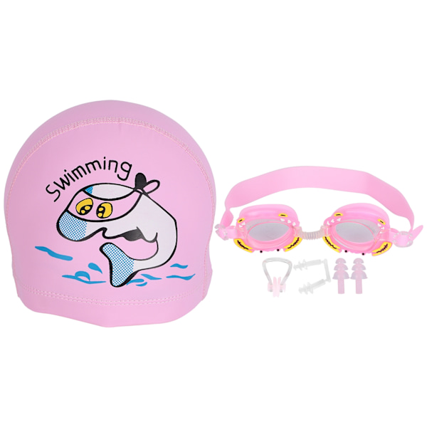 Svømmebriller til børn Drenge Piger Anti-dug Svømmebriller Sød krabbe tegneserie (Pink krabbe)