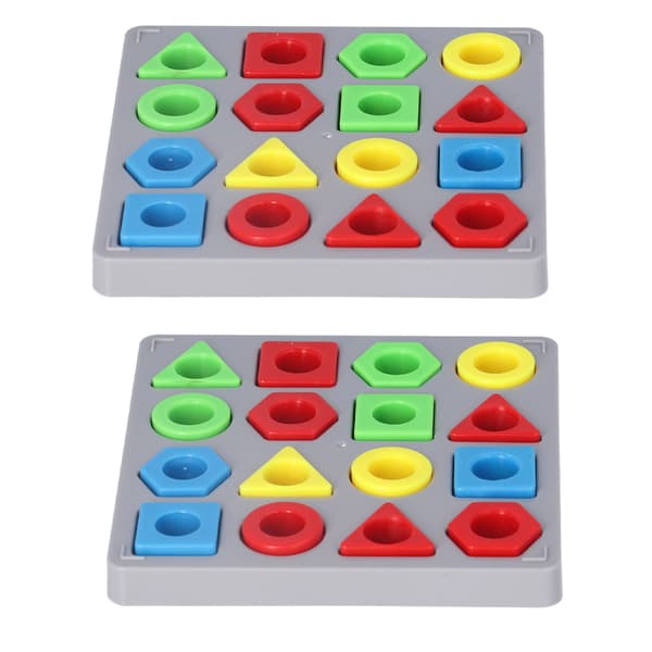 Børns Form Farvematch Legetøj 4 Farver Geometrisk Figur Kognition Sensorisk Pædagogisk Legetøj