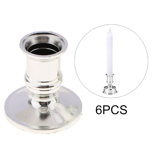 6st Ljushållare Geometrisk Design Vacker miljö Ljusstake Hållare för äktenskap Förslag Bröllopsdag Silver