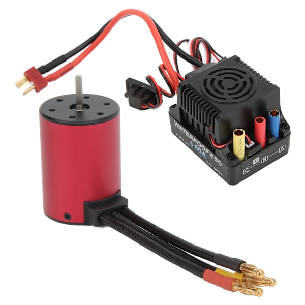 RC Børsteløs Motor ESC Combo 60A ESC S3650 5200KV Børsteløs Motorsæt til 1/10 RC Bil Truck Crawler