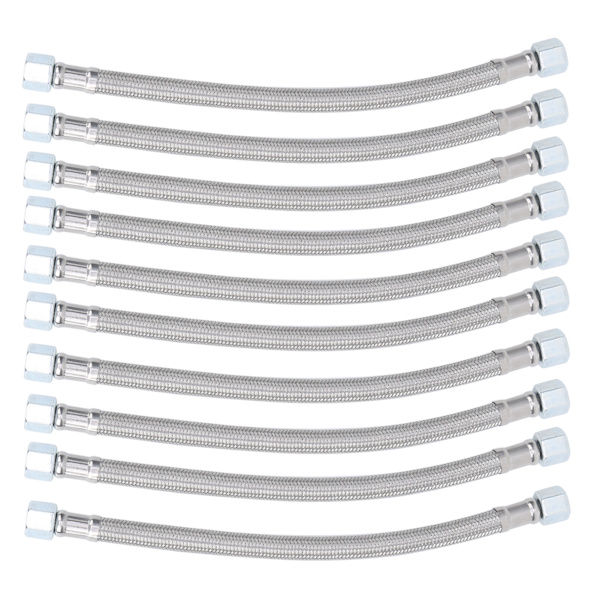 10 st 14 x 1,5 mm Gjuten stålslang Flexibel metallslang för luftkompressionsmaskin 35 cm