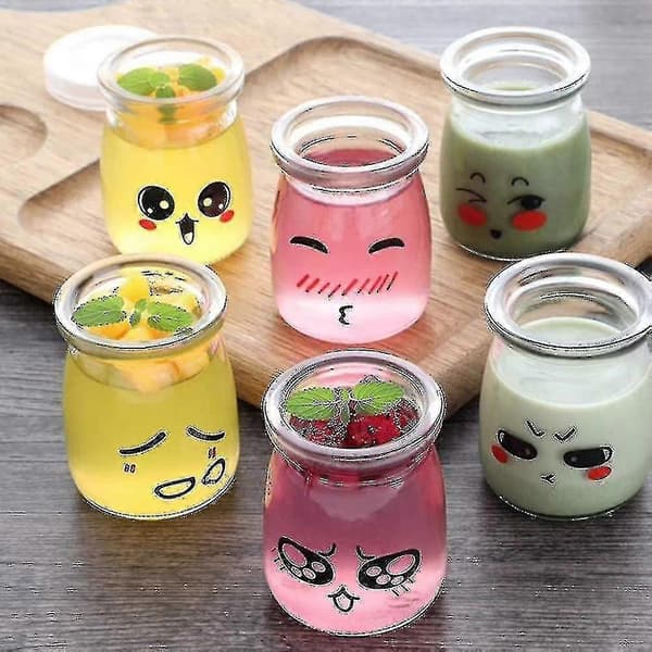 stycken yoghurtburkar 200ml burkar med lock masonburk för puddingmjölk