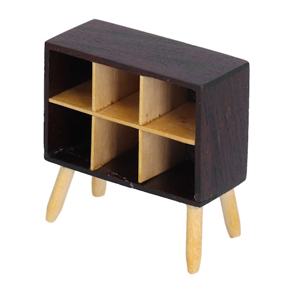 1:12 Dukkehuss Display Opbevaringskabinet Miniature Bogskab Møbeltilbehør