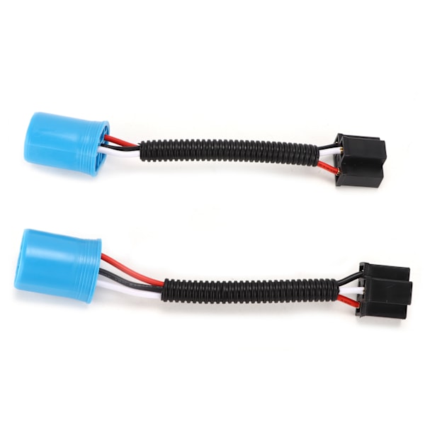 2 stk 9007 Hann til H4 9003 Hunn Ledningsnett Adapter Tilkobling Erstatning for Hummer H2 Frontlys 12V‑24V