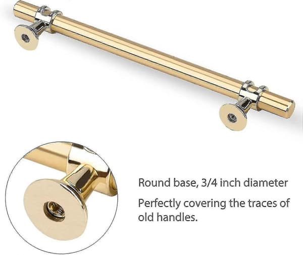 Set med 6 möbelset - Zinklegering, mitt 128 mm