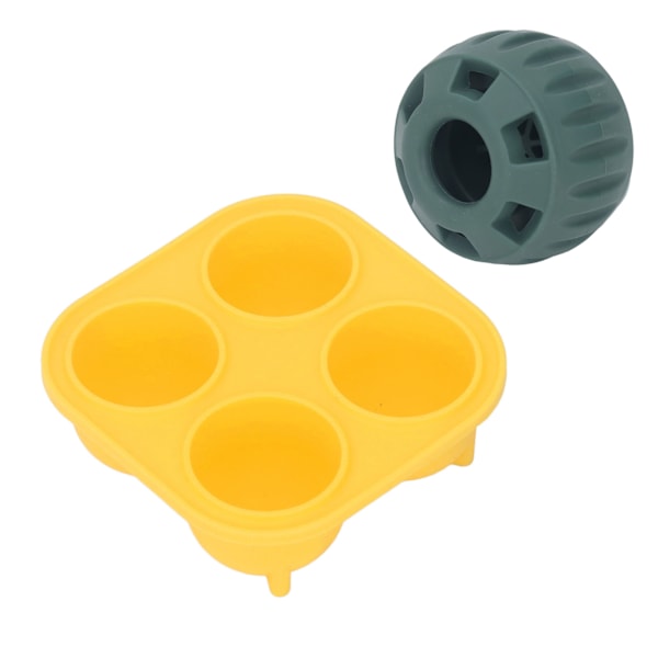 2st Valpgodisbricka Form Tvättbar Gummi Säker Långvarig Återanvändbar Hundfyllbar Godisbricka för liten hund Gul Kvadratgrön Rund