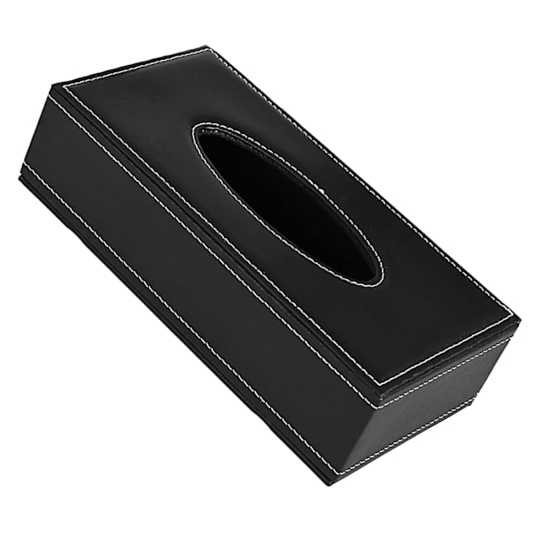 Tissue Box Cover Stor kapacitet Rektangel Läder Tissue Box Hållare Servettdispenser för hemkök Kontorsbil