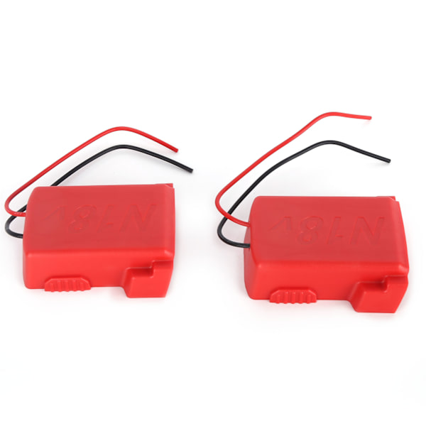 2 sæt batteriadapter dock strømstik strømforsyning til Milwaukee M18 18V
