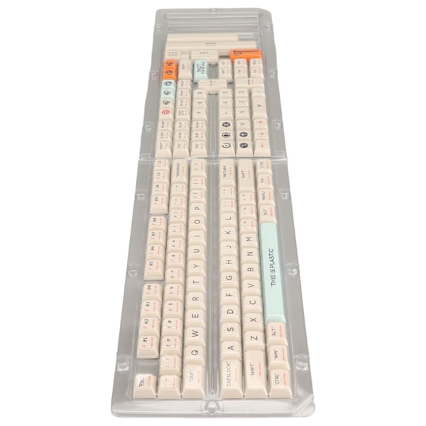 Tastatur Keycaps Orange Blå Beige 128 Taster PBT Tema XDA Høyde Sublimering Utransparent DIY Keycap for Mekanisk Tastatur