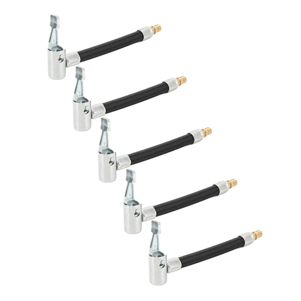 5 stk 10 cm Dekk-inflator-slange Rask inflasjon Lekkasjefri luftpumpe-slange-adapter for bil motorsykkel sykkel