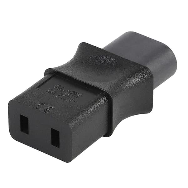 4x 2-bens IEC 320 C8 han til IEC 320 C9 hun strømadapter 6A/250V EU industriel strømomformer Black