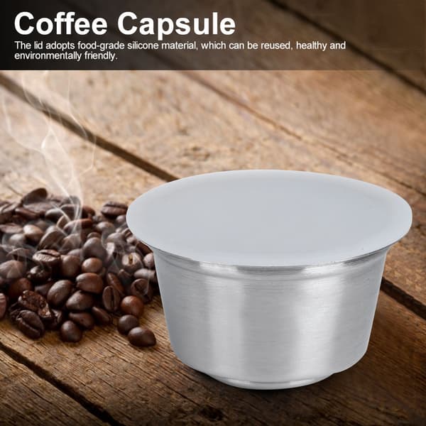 Reusable Refillable Stainless Steel Coffee Capsule Cup Fits for Dolce Gusto Coffee Machine White