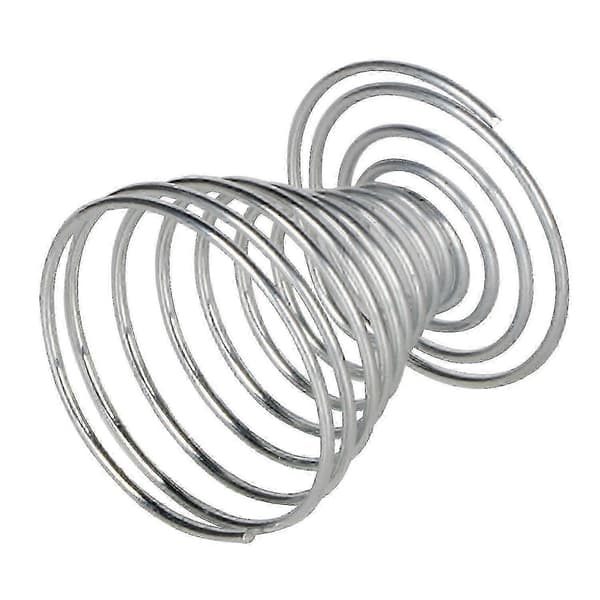6 x Äggkoppar med spiralfjäder i borstad ståltråd