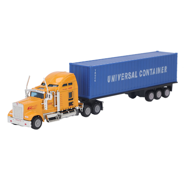 1:65 Container Truck Leksak Legering Shell Vivid Container Traktor Trailer Modell Leksak för barn Pojkar Flickor Barn