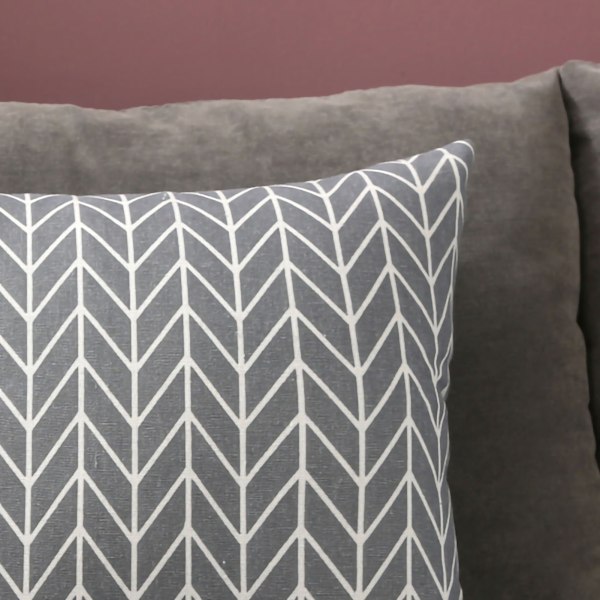 Hem Kuddfodral Soffa Kudde Tillbehör Linne Nordisk stil Daglig användning Hemtextilier Grå pilspets 40x40