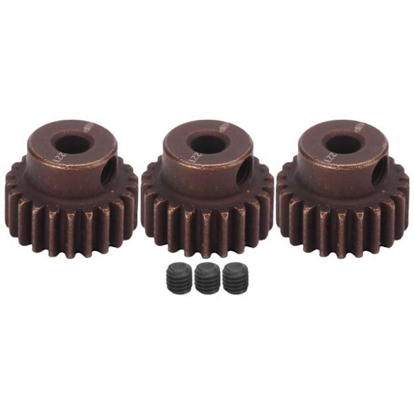 3st RC 3,175 mm 48DP 22T stålpinjongväxelsats för 1/10 RC bil borstlös borstad motor
