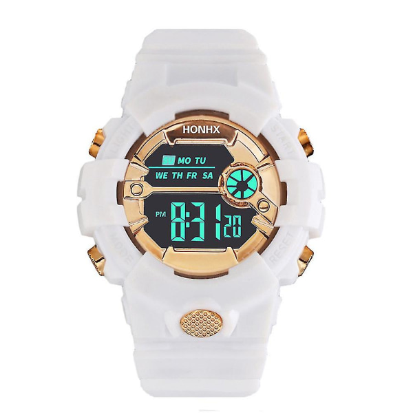 Unisex Fashion Luminous iskunkestävät vedenpitävät sähköiset digitaaliset watch D