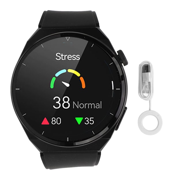 Smart klocka med Bluetooth Call Activity Fitness Tracker 1,39-tums HD-pekskärm Klocka för blodsocker-sömnvakt