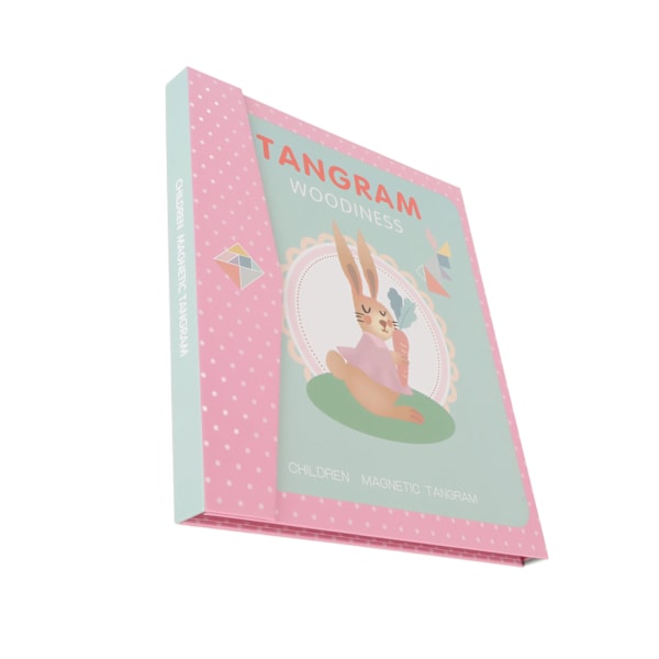 Magnetisk Tangram Portabel Häftesmodell Pedagogisk Ljusstarka Färger Pussel Tangram Leksak för Barn Över 36 Månader