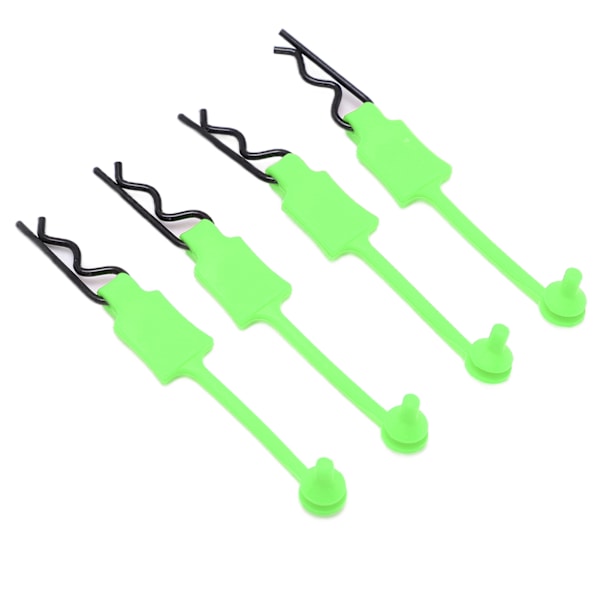 4 kpl 1/10 RC-auton klipsit Universaali auton kuori pult lukitusklipsit Vaihto-osa auton kuori tarvikkeet Vihreä