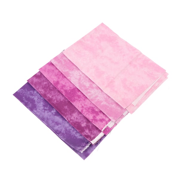 5 st Bomullstyg för Quiltning, Fläckfärgat, 50 cm Långt, 45 cm Brett, Mjukt Lappverkstyg för Hantverk DIY Reparation Lila 50 cm Långt 45 cm Brett (5 st)
