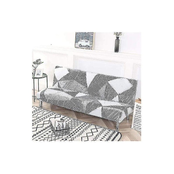 Armløs sofabetræk, 3-personers stræksovesofa Møbelbetræk Beskytter, velegnet til sammenfoldelig sovesofa uden armlæn (mokka)