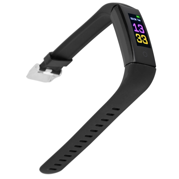 Sports Armbåndsur Multifunktionel Skridttæller Smartband Sundhed Fitness Management USB Opladning Sort