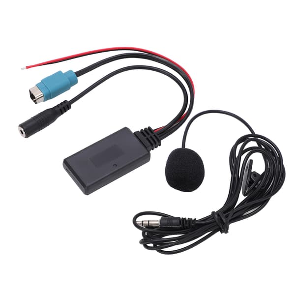 Bluetooth AUX IN-kabeladapter Stereo full hastighet med utskiftbar mikrofon for Alpine 2009-opp