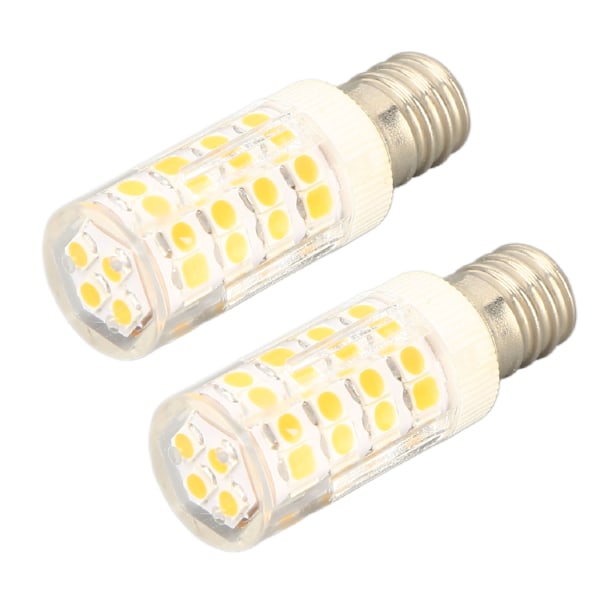 2 ST E12 Dimbar LED-lampe PC 52LEDs 5W 100‑130V LED-lysestake for takviftelys Saltlampe Varmt lys