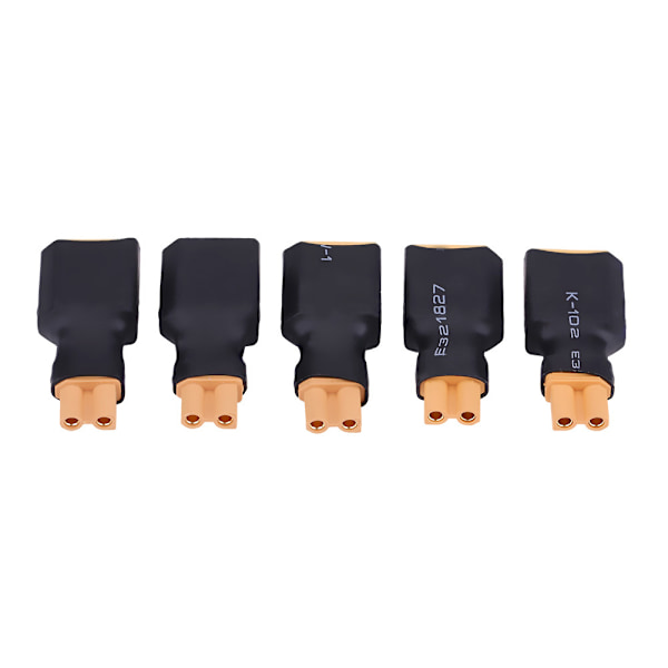 5 st/set RC Drone Connector Adapter Batteriomvandlarkontakt (XT30 hona till XT60 hane)