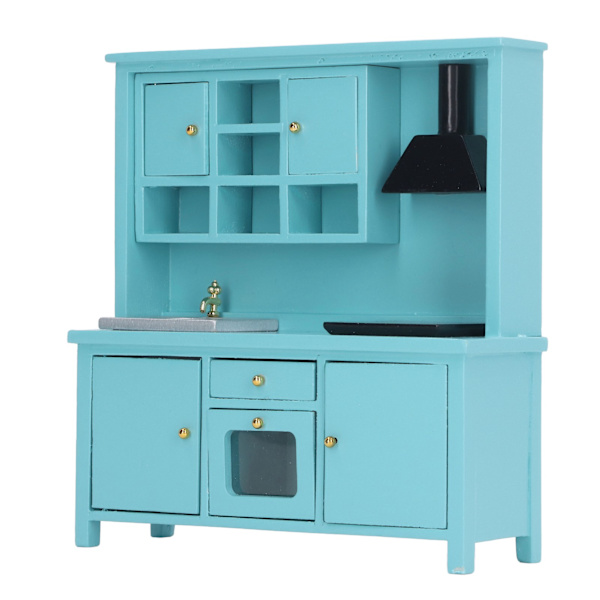 1:12 Nukenukketalon Keittiölelu Puu Miniatyyri Keittiökalusteet Kaappi Leikki Lapsille