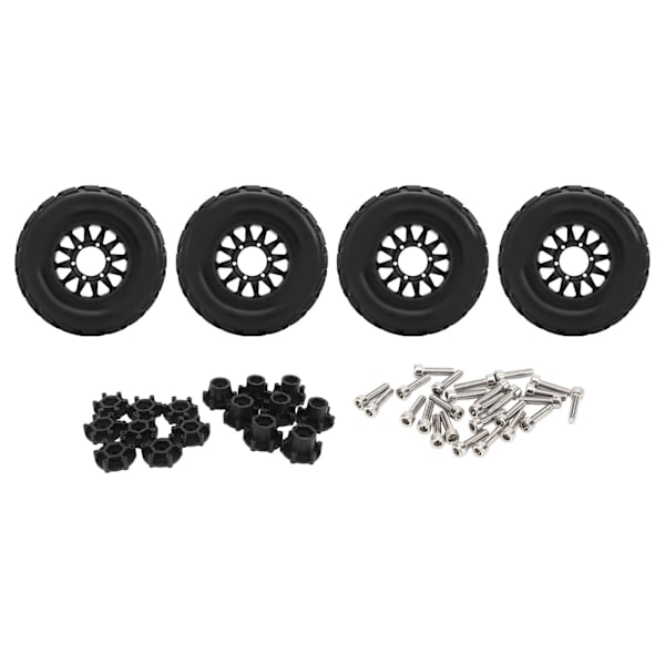 4 st 1/10 RC snödäck set med hjul Starkt grepp Anti-halk ojämna vägar tuffa miljöer Däckbyte för Traxxas B