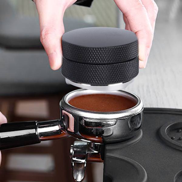 Rostfritt stål Kaffe Tamper Höjd Justerbar Distributör Leveler Tool Tillbehör58mm Svart