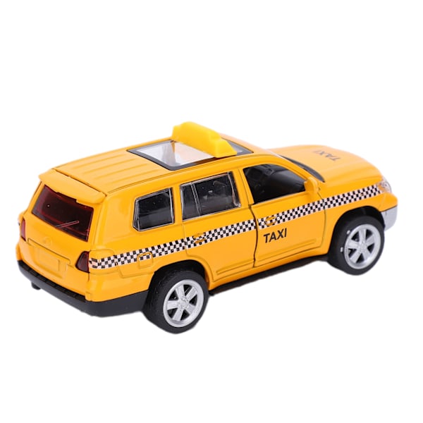 1:32 Lekebil Legering Taxi Modell Simulering Lyd Lys Kabin Modell Trekk Tilbake Barn Gaver #1