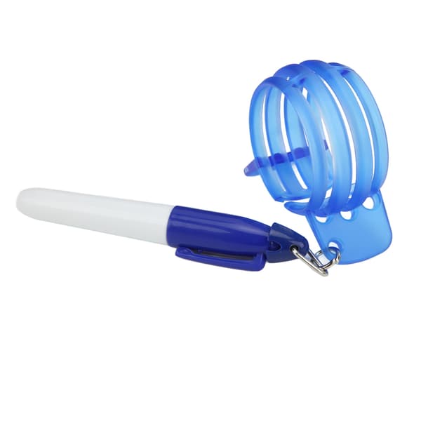 360° Golf Ball Line Marker Plastic Golf Three-Line Drawing Device for General Purpose Blue