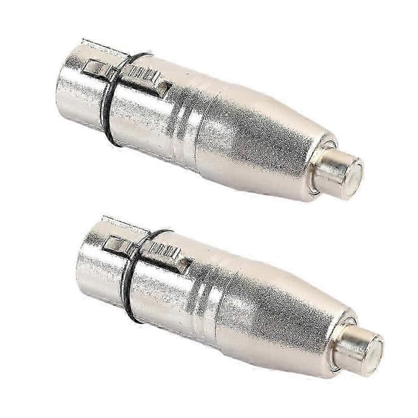 Lydadapter XLR hun til RCA hun 2-pak [LD] silver