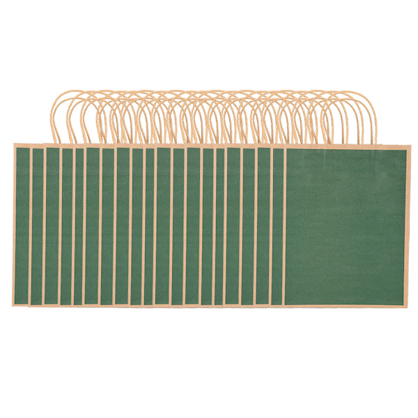 20 stk Kraftpapirposer Genanvendelig Miljøvenlig Pose til Tøjgaver 21 x 11 x 27,5 cm (Mørkegrøn)