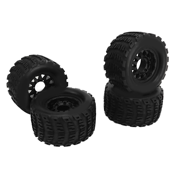 4 kpl 1/10 RC lumirenkaat sarja vanteilla Vahva pito Liukueste epätasaisilla teillä vaativissa ympäristöissä Renkaanvaihto Traxxas B:lle