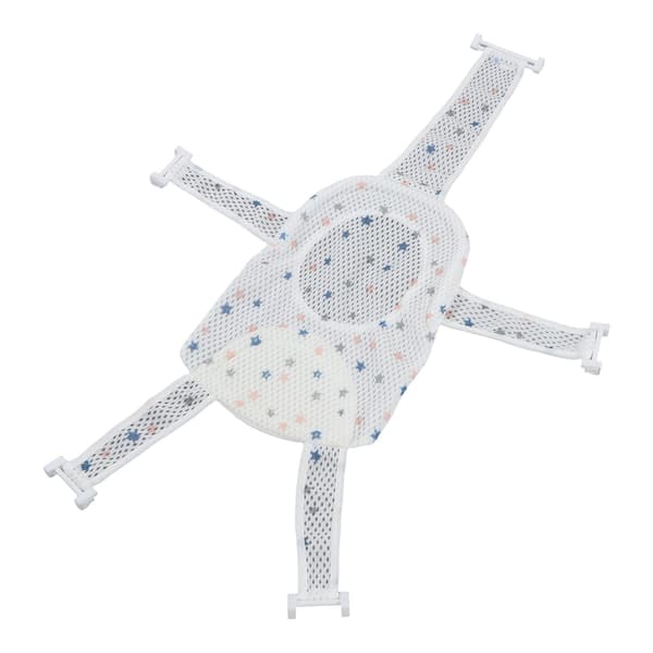 Five Corner Bath Seat Support Net Non-Slip Adjustable Universal Breathable Mesh Soft Headrest Baby Bath Net for Infant Star