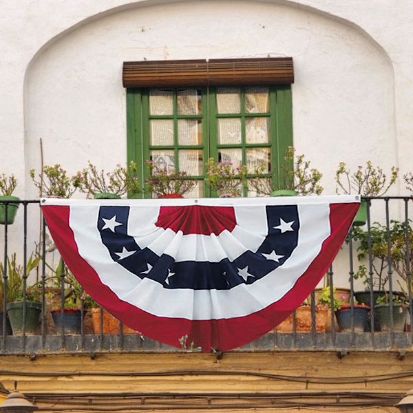 American Garden flaggstång USA Fan Flag Patriotic Stars Stripes Flagga utomhusdekoration