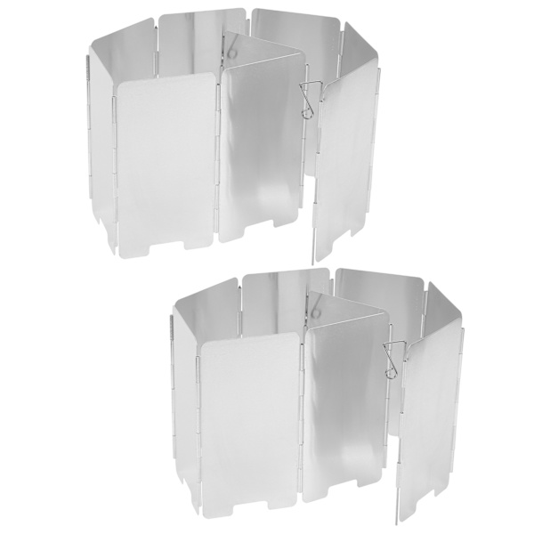 2st Utomhuscamping Plug Pin Wind Board Aluminiumlegering 9 Plattor Spis Vindskärm