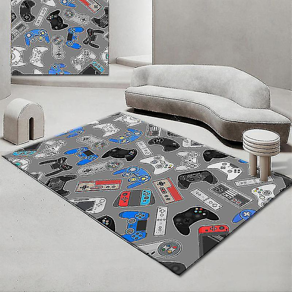 Gamer Controller Area Rug - halkfri golvmatta - inomhus utomhus hemlöpare matta för sovrum, barns lekrum - 60x90cm